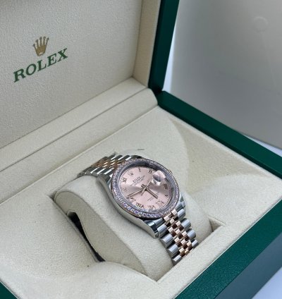 Rolex Datejust 36 126281rbr Ivix Pink Roman Dial Jubilee
