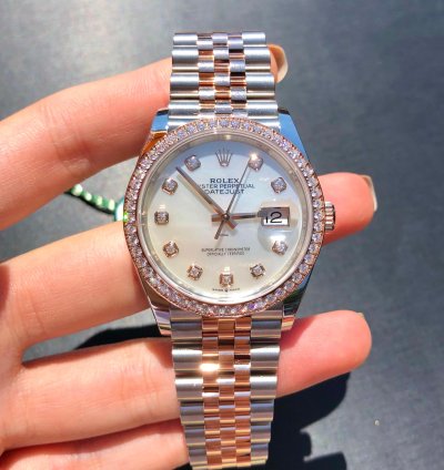 Rolex Datejust 36 126281rbr Ng White Mother Of Pearl Diamond Dial Jubilee