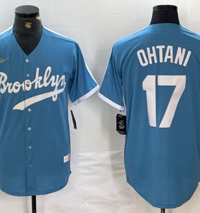 Brooklyn Dodgers Shohei Ohtani Light Blue Throwback Jersey
