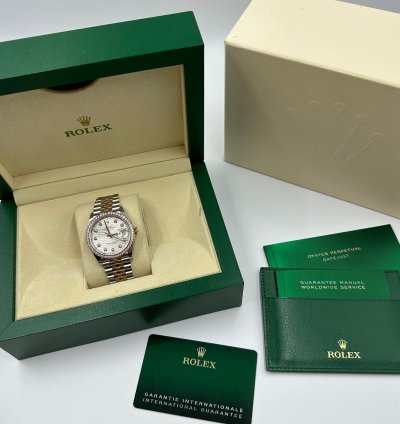 Rolex Datejust 36 126281rbr Silver Fluted Diamonds Dial Dial Jubilee