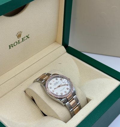 Rolex Datejust 36 126281rbr Silver Fluted Diamonds Dial Oyster