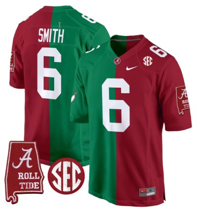 Devonta Smith Jersey 6 Alabama Crimson Tide Split Football Game Stitched