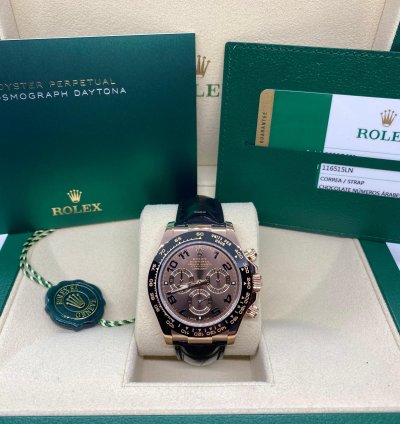 Rolex Daytona 116515ln Chocolate Arabic Dial Box And Papers