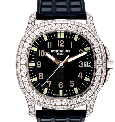 Patek Philippe Aquanaut 35 6mm Aquanaut Gem-set Bezel Automatic White Gold