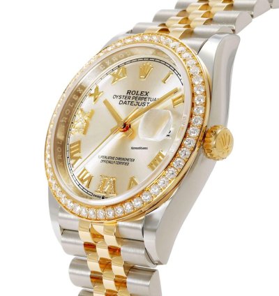Rolex Datejust 36 126283rbr Automatic Gold Steel Like New Unworn