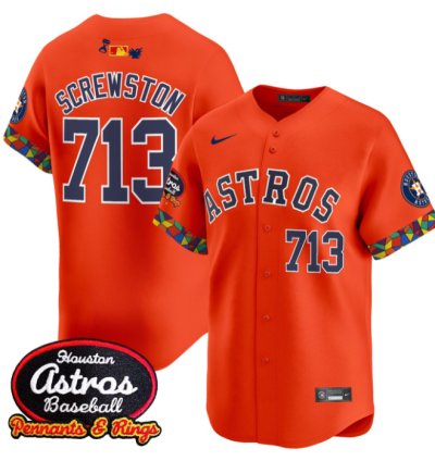 Screwston Jersey 713 Houston Astros X El Tiempo Cantina Vapor Premier Limited Stitched Orange