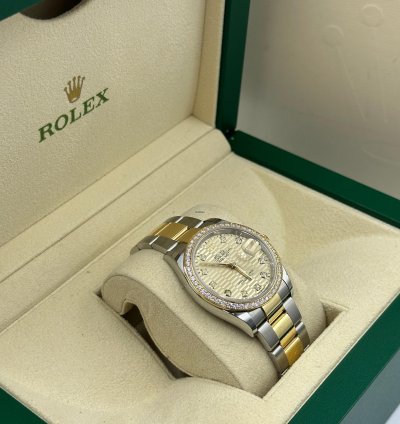 Rolex Datejust 36 126283rbr Champagne Flueted Diamond Oyster