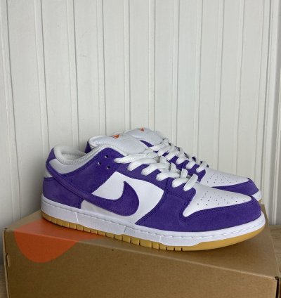 New Nike Sb Dunk Low Pro Orange Label Purple Size 11us