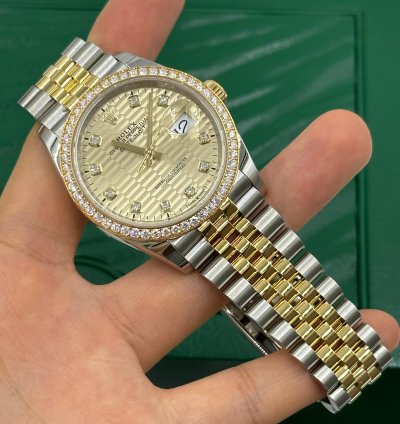 Rolex Datejust 36 126283rbr Champagne Fluted Jubilee
