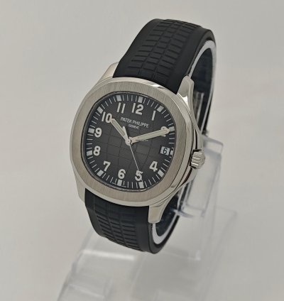 Patek Philippe Aquanaut 40mm Steel Sports Black Dial Watch Ps