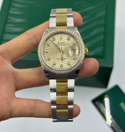 Rolex Datejust 36 126283rbr Champagne Fluted Oyster