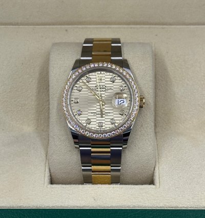 Rolex Datejust 36 126283rbr Champagne Fluted Oyster