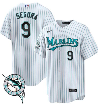 Jean Segura Jersey 9 Miami Marlins Throwback Cool Base All Stitched