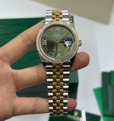 Rolex Datejust 36 126283rbr Green Diamond Jubilee