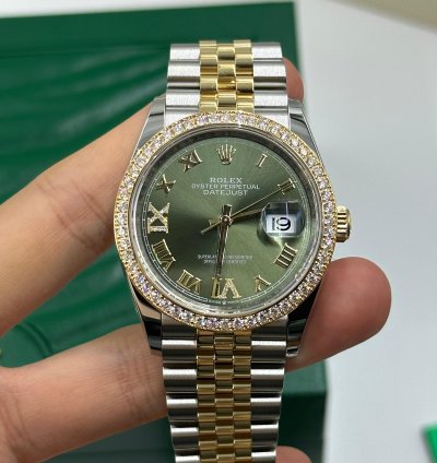 Rolex Datejust 36 126283rbr Green Diamond Jubilee