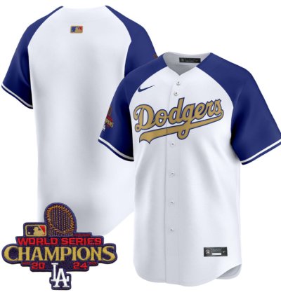 Team Jersey No Name Dodgers 2025 Gold Vapor Premier Limited Stitched Alternate