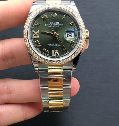 Rolex Datejust 36 126283rbr Green Diamond Oyster