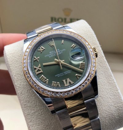 Rolex Datejust 36 126283rbr Green Diamond Oyster