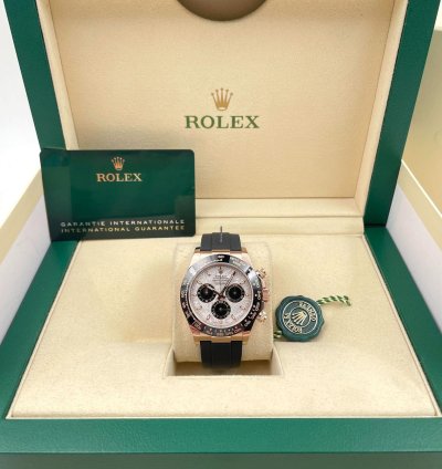 Rolex Daytona 116515ln Rose Gold Oysterflex Meteorite Dial Unworn 2023