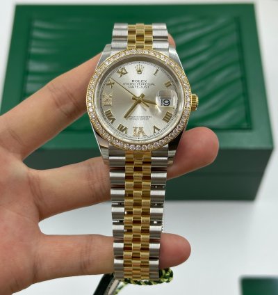 Rolex Datejust 36 126283rbr Silver Roman Jubilee