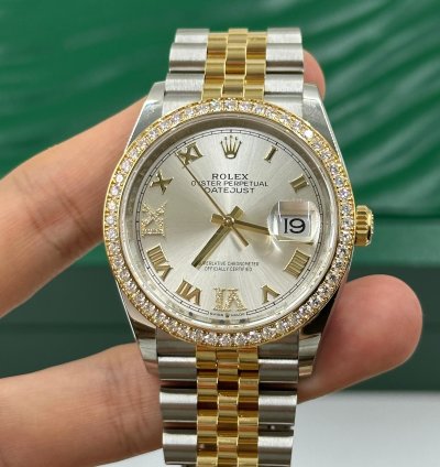 Rolex Datejust 36 126283rbr Silver Roman Jubilee