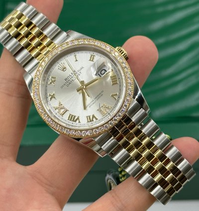 Rolex Datejust 36 126283rbr Silver Roman Jubilee