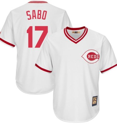 Cincinnati Reds Chris Sabo White Throwback Pullover Jersey