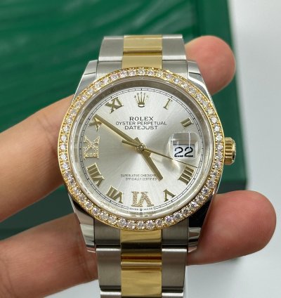 Rolex Datejust 36 126283rbr Silver Roman Oyster