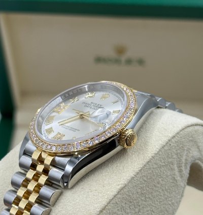 Rolex Datejust 36 126283rbr Vi Ix Silver Roman Dial Jubilee