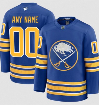 Mens Custom Buffalo Sabres Jersey Name Number 2025 Home Blue Stitched