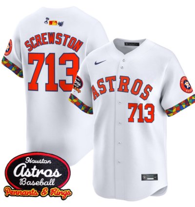 Screwston Jersey 713 Houston Astros X El Tiempo Cantina Vapor Premier Limited Stitched White