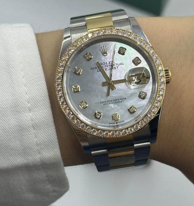 Rolex Datejust 36 126283rbrng Mother Of Pearl Oyster