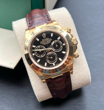 Rolex Daytona 116518 Black Leatherold Card