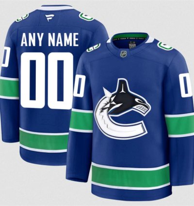 Mens Custom Vancouver Canucks Jersey Name Number 2025 Home Blue