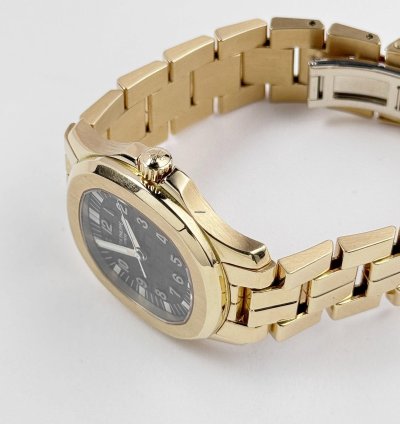 Patek Philippe Aquanaut 5066 1j Yellow Gold Black Dial