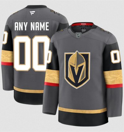 Mens Custom Vegas Golden Knights Jersey Name Number 2025 Alternate Grey