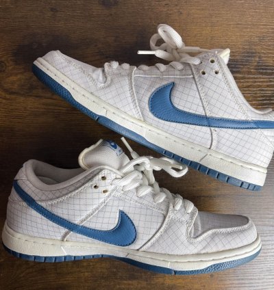 Nike Dunk Low Premium Sb White Brigade Blue Paper 313170-143