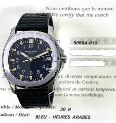 Patek Philippe Aquanaut 5066a-001 Stainless Steel Black Dial Black Rubber Strap