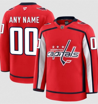 Mens Custom Washington Capitals Jersey Name Number 2025 Home Red