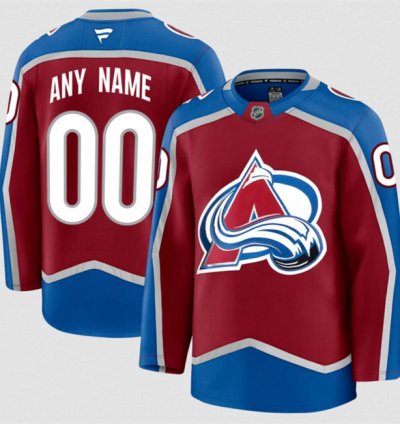 Mens Custom Colorado Avalanche Jersey Name Number 2025 Home Burgundy