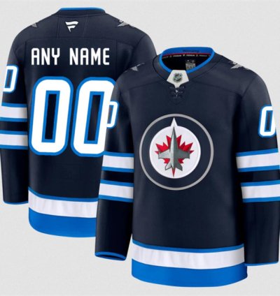 Mens Custom Winnipeg Jets Jersey Name Number 2025 Home Navy
