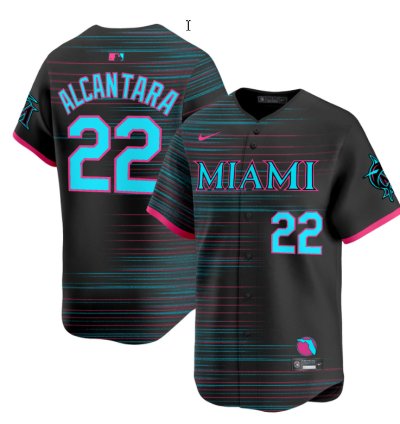Sandy Alcantara Jersey 22 Miami Marlins 2025 City Connect Vapor Premier Limited Stitched