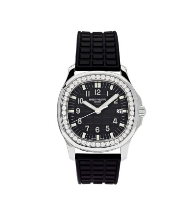 Patek Philippe Aquanaut 5067a-001 Ladies Stainless Steel Black Dial Diamond Bezel