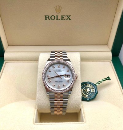 Rolex Datejust 36 36mm Rbr Mother Of Pearl Diamond Dial Jubilee