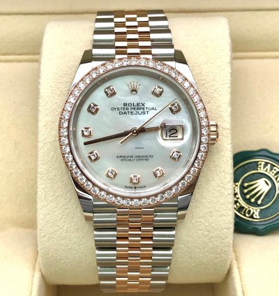 Rolex Datejust 36 36mm Rbr Mother Of Pearl Diamond Dial Jubilee