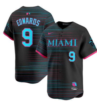 Xavier Edwards Jersey 9 Miami Marlins 2025 City Connect Vapor Premier Limited Stitched