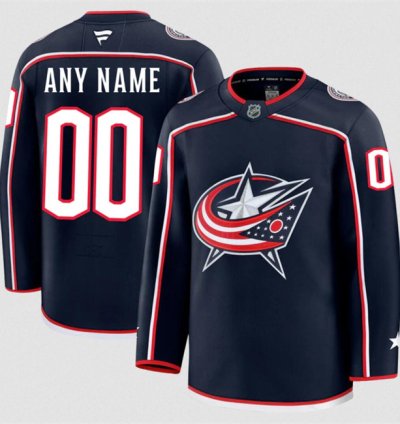 Mens Custom Columbus Blue Jackets Jersey Name Number 2025 Home Navy