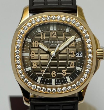 Patek Philippe Aquanaut 5068r Rose Gold Original Factory Diamond Set