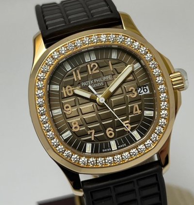 Patek Philippe Aquanaut 5068r Rose Gold Original Factory Diamond Set