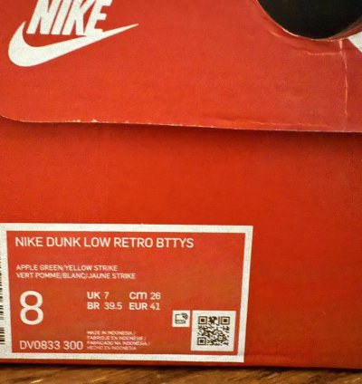 Nike Dunk Low Retro Bttys Brazil New Size 8